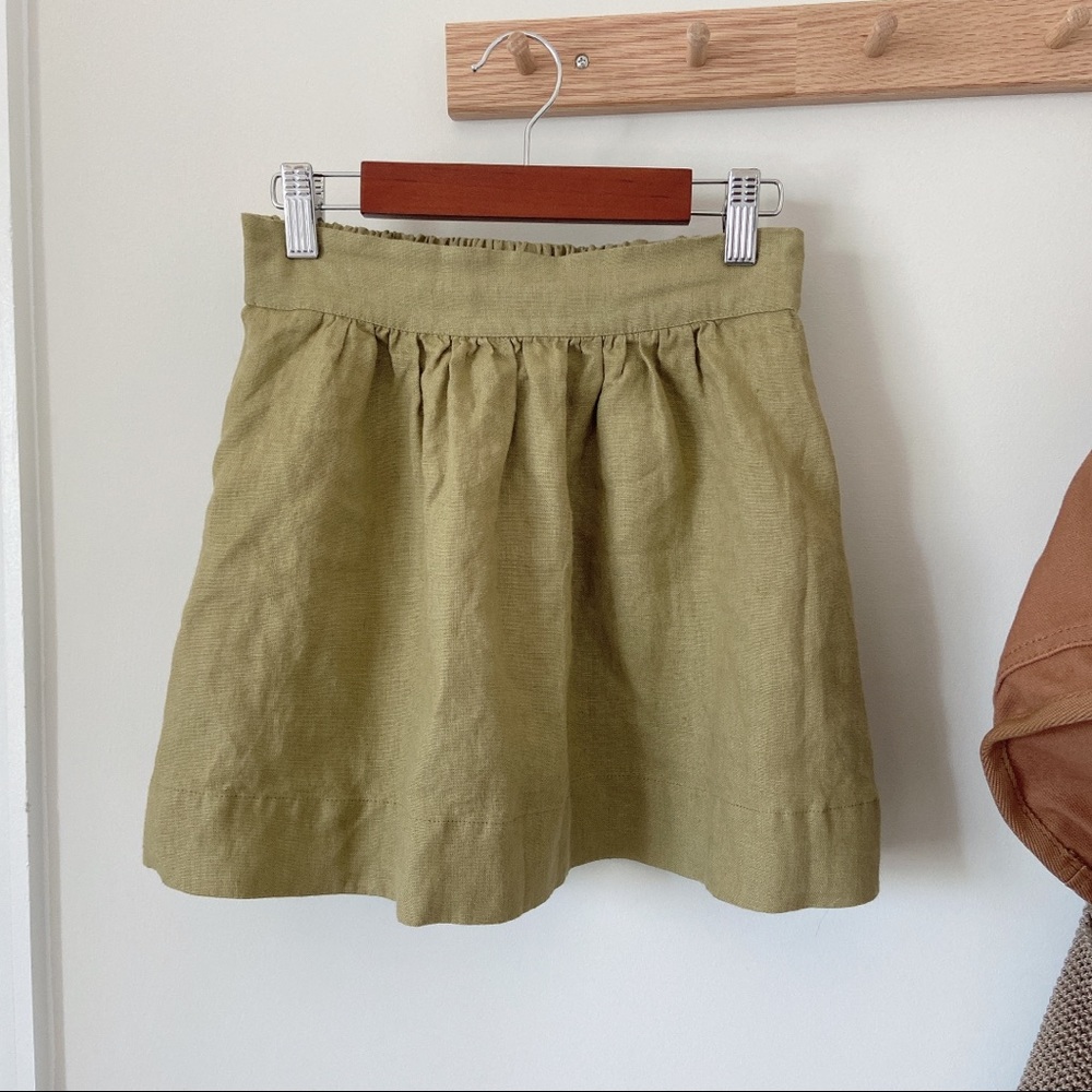 Linenfox “laura” linen skirt in mini length